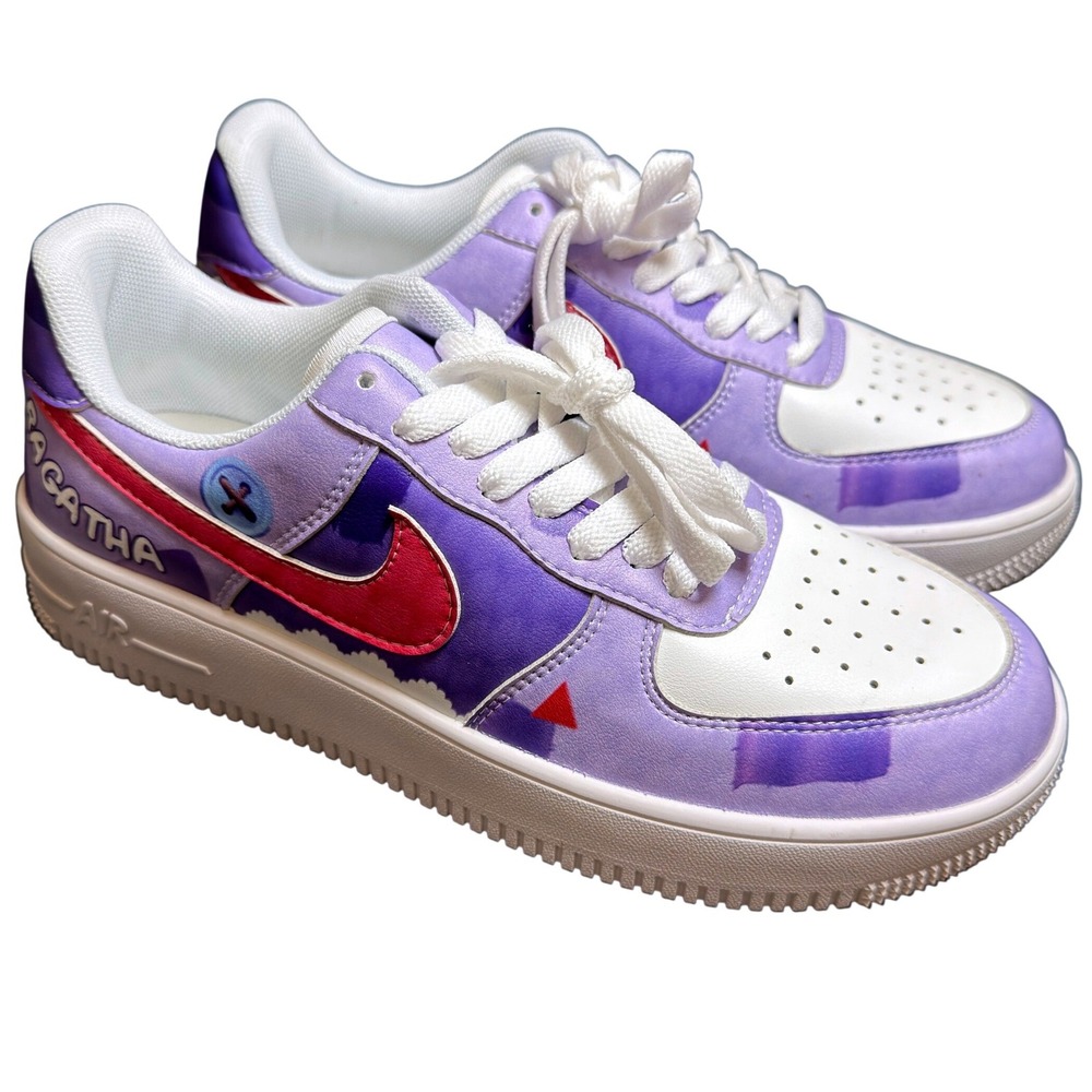 Custom Ragatha Digital Circus Inspired Purple White Sneakers Low Top US Size 9.5